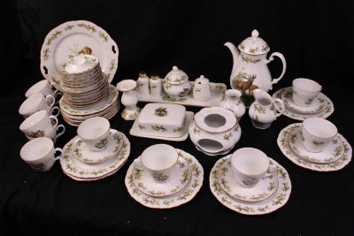 Kaffeeservice Seltmann Weiden Bavaria Bayreuth Hubertus Jagdmotiv Haarwild 12Per.jpg